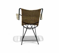 Rocking Chair in Metal Wicker Carlo Hauner 1950s Lot 511 - 4336134
