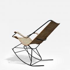 Rocking Chair in Metal Wicker Carlo Hauner 1950s Lot 511 - 4336620