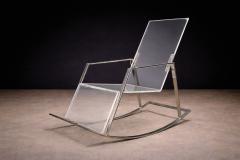 Rocking Chair in Metal and Acrylic Unknown 1970s - 4548681
