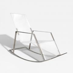 Rocking Chair in Metal and Acrylic Unknown 1970s - 4559867