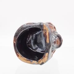 Rockingham Treacle Brown Glazed Lion Portraits A Pair - 2225591