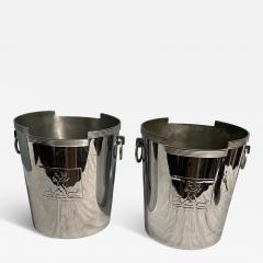 Rockwell Kent RARE PAIR OF ART DECO CHROME ICE BUCKETS BY ROCKWELL KENT - 4102002
