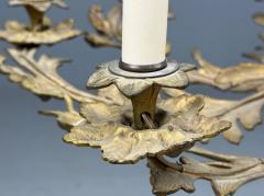 Rococo Style Leaf and Vine Chandelier Dore Bronze Italy 1920s - 4484807