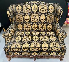 Rococo Style Settee Sofa or Canape in Fine Black and Beige Upholstery a Pair - 2939628
