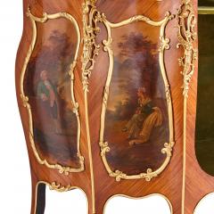 Rococo style gilt bronze and Vernis Martin vitrine cabinet - 4121737