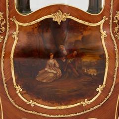 Rococo style gilt bronze and Vernis Martin vitrine cabinet - 4121738