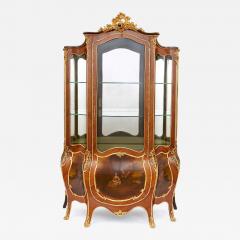 Rococo style gilt bronze and Vernis Martin vitrine cabinet - 4122001