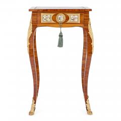 Rococo style side table with porcelain plaques - 1443625