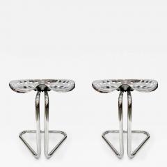 Rodney Kinsman Rodney Kinsman Chrome Tractor Seat Counter Height Stools Industrial Pair - 3985062