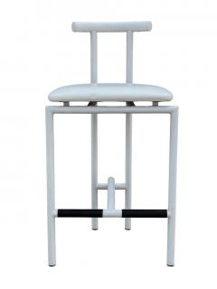 Rodney Kinsman Set of 4 Tokyo Mid Century Post Modern Bar or Counter Stools in White from Italy - 2233882