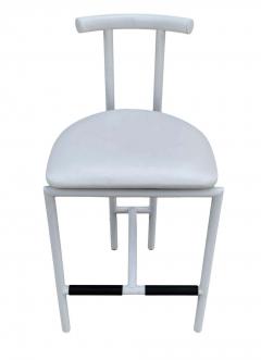 Rodney Kinsman Set of 4 Tokyo Mid Century Post Modern Bar or Counter Stools in White from Italy - 2233886