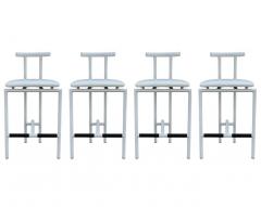 Rodney Kinsman Set of 4 Tokyo Mid Century Post Modern Bar or Counter Stools in White from Italy - 2233892