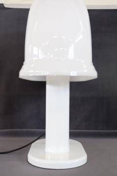 Rodolfo Bonetto Italian Design White Table Lamp by Rodolfo Bonetto for Guzzini 1970s - 3497225