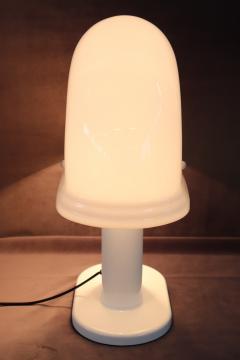 Rodolfo Bonetto Italian Design White Table Lamp by Rodolfo Bonetto for Guzzini 1970s - 3519792