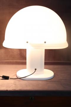 Rodolfo Bonetto Italian Design White Table Lamp by Rodolfo Bonetto for Guzzini 1970s - 3519793