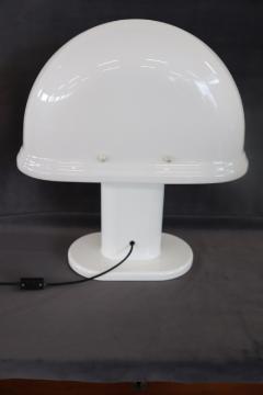 Rodolfo Bonetto Italian Design White Table Lamp by Rodolfo Bonetto for Guzzini 1970s - 3519796