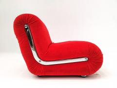 Rodolfo Bonetto Pair of Red Boomerang Shaped Easy Chairs by Rodolfo Bonetto - 2506895