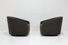 Rodolfo Dordoni Minotti Portofino Swivel Lounge Chairs Pair - 3124195