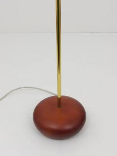 Rodolfo Dordoni Postmodern Brass Wood Uplight Floor Lamp Italy 1980s - 4041862