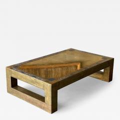 Rodolfo Dubarry A Spanish Etchech Brass Pewter Coffee Table circa 1970 Signed - 4412109