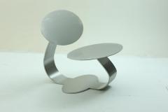 Rodrigo Ohtake Contemporary stainless steel chair by Brazilian designer Ohtake numbered 1 4 - 1227581