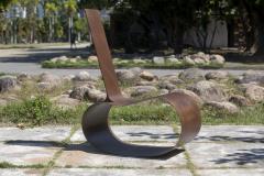 Rodrigo Sim o Contemporary Feij o Rocking Chair in Corten Steel by Rodrigo Sim o 2022 - 2894980