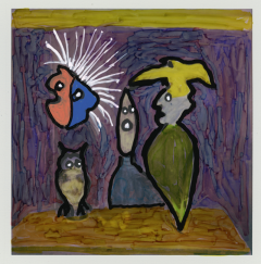 Roger Ballen Untitled 2 Drawing with Winsor and Newton markers and Mitsubishi Posca pens  - 4338498