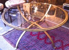 Roger Berthier Roger Berthier Documented 50s Semi Globle Gilt Iron Coffee Table - 423155