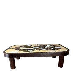 Roger Capron 1970s Roger Capron high gloss glazed ceramic Floren coffee table - 4625074