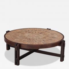 Roger Capron A French Tile and Wood Coffee Table by Roger Capron C 1970  - 4101205