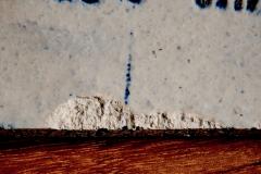 Roger Capron Blue Glazed Ceramic Tile with Stylized Female Figure Roger Capron - 4467362