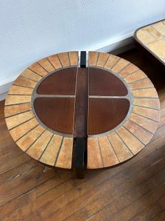 Roger Capron Ceramic Coffee Table Eucalyptus by Roger Capron Vallauris France 1970s - 3463893