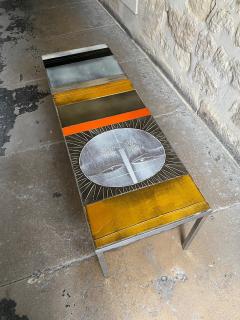 Roger Capron Ceramic Coffee Table Soleil by Roger Capron Vallauris France 1960s - 2645763