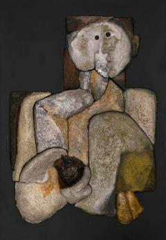 Roger Capron Ceramic Figural Wall Sculpture France 1990s - 1295990