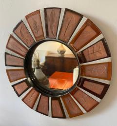 Roger Capron Ceramic Mirror by Roger Capron Vallauris France 1970s - 3147341