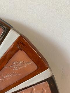 Roger Capron Ceramic Mirror by Roger Capron Vallauris France 1970s - 3147342