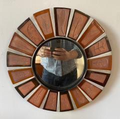 Roger Capron Ceramic Mirror by Roger Capron Vallauris France 1970s - 3147344