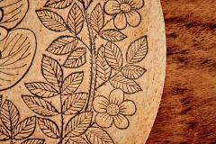 Roger Capron Ceramic Plaque with Flower Motive by Roger Capron - 4467389