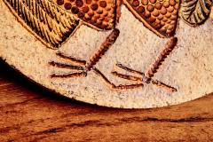 Roger Capron Ceramic Plaque with Rooster Motive by Jaqueline Hubin for Roger Capron - 4467391