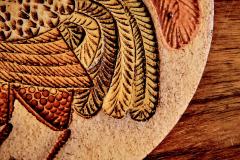 Roger Capron Ceramic Plaque with Rooster Motive by Jaqueline Hubin for Roger Capron - 4467392