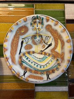 Roger Capron Ceramic plate by Roger Capron Vallauris France 1960s - 3546085