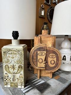Roger Capron Ceramic table lamp by Roger Capron and Jean Derval France 1960s - 4754033
