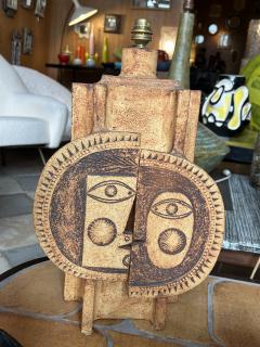 Roger Capron Ceramic table lamp by Roger Capron and Jean Derval France 1960s - 4754035