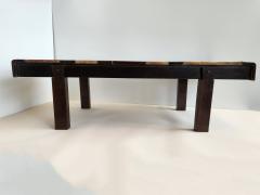 Roger Capron Coffee Table with Terra Cotta Garrigue and Brown Tiles by Roger Capron 1970s - 3178752