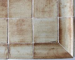 Roger Capron FRENCH 1970S CERAMIC TILE COFFEE TABLE MODEL CUVETTE WARM TANS AND BROWN - 3488249