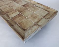 Roger Capron FRENCH 1970S CERAMIC TILE COFFEE TABLE MODEL CUVETTE WARM TANS AND BROWN - 3488270