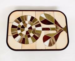 Roger Capron FRENCH CERAMIC ARTIST ROGER CAPRON CERAMIC TILE COFFEE TABLE MODEL SUNFLOWER - 3165333