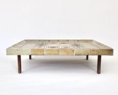 Roger Capron FRENCH CERAMIC CERAMIC TILE COFFEE TABLE MODEL DOUBLE CUVETTE - 3136426