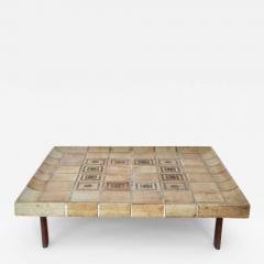 Roger Capron FRENCH CERAMIC CERAMIC TILE COFFEE TABLE MODEL DOUBLE CUVETTE - 3139678