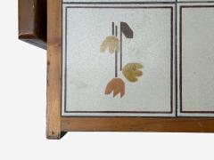 Roger Capron French Modern Coffee Table Pine Ceramic France 1970s - 4476207